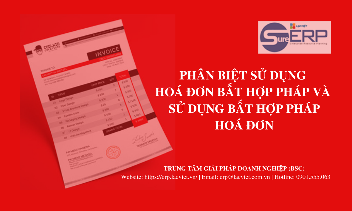 Phân biệt sử dụng hoá đơn bất hợp pháp và sử dụng bất hợp pháp hoá đơn