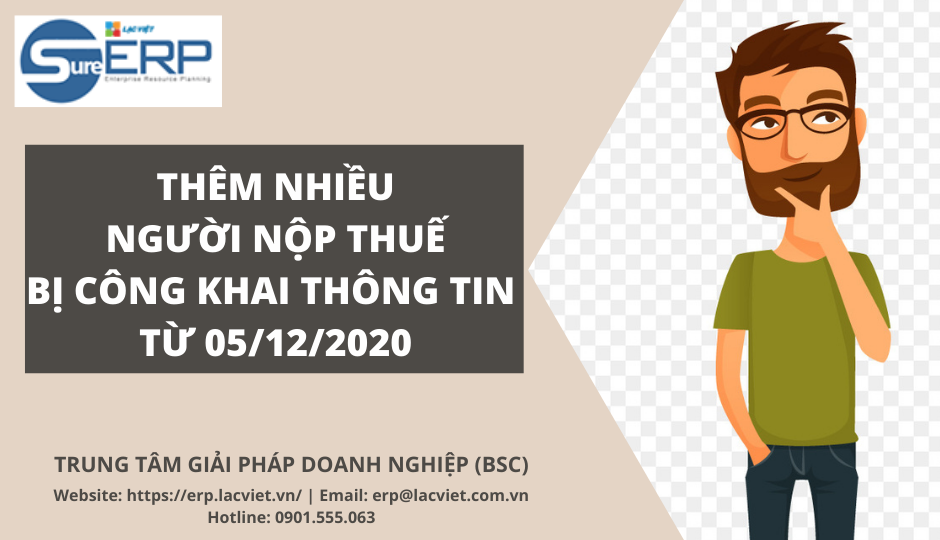 Thêm nhiều người nộp thuế bị công khai thông tin từ 05/12/2020