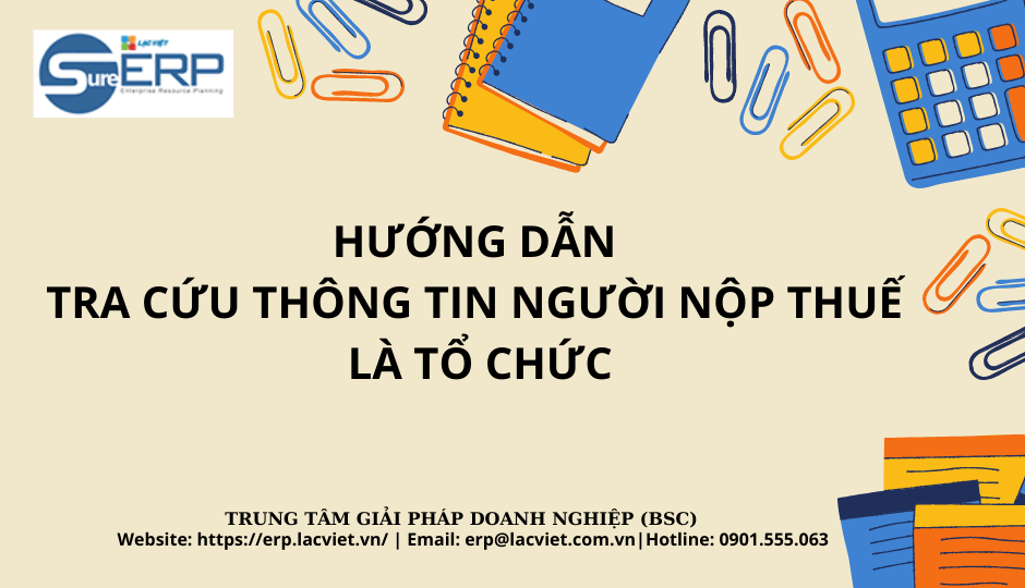 Hướng dẫn tra cứu thông tin người nộp thuế là tổ chức