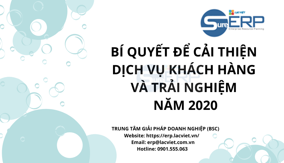 Bí quyết để cải thiện dịch vụ khách hàng và trải nghiệm năm 2020