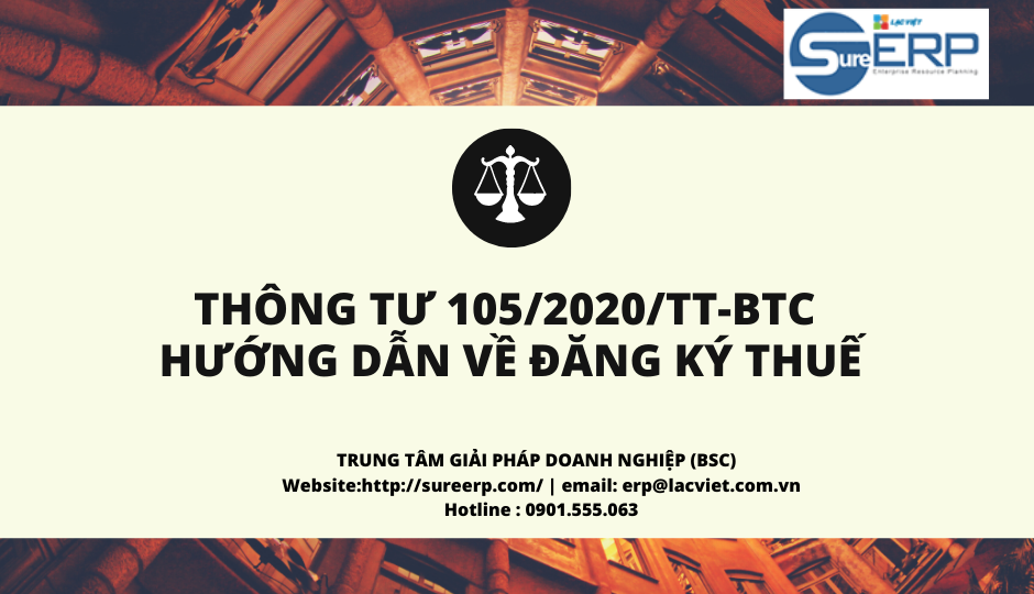 Thông tư 105/2020/TT-BTC hướng dẫn về đăng ký thuế