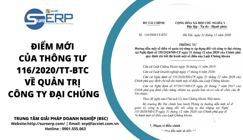 Điểm mới của Thông tư 116/2020/TT-BTC về quản trị công ty đại chúng