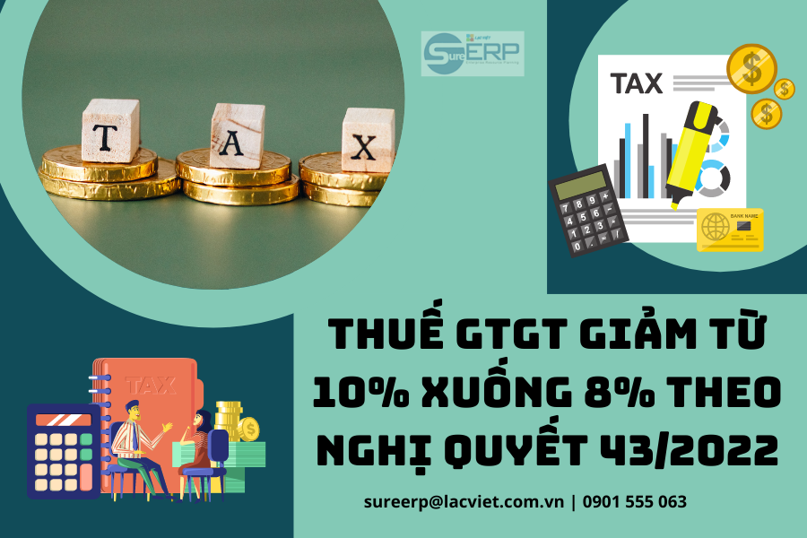 Thuế GTGT Giảm Từ 10% Xuống 8% Theo Nghị Quyết 43/2022